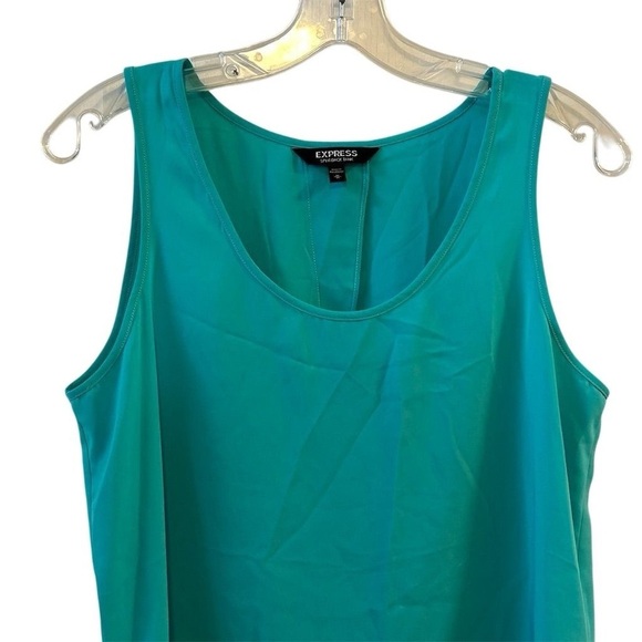Express Women's Split Back Tank Top Green Size M Sleeveless Scoop Neck - Picture 3 of 6